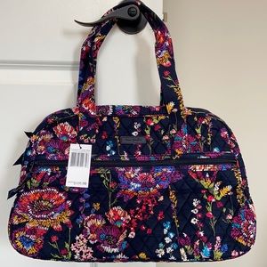 New Vera Bradley Compact Traveler Bag in Midnight Wildflowers.